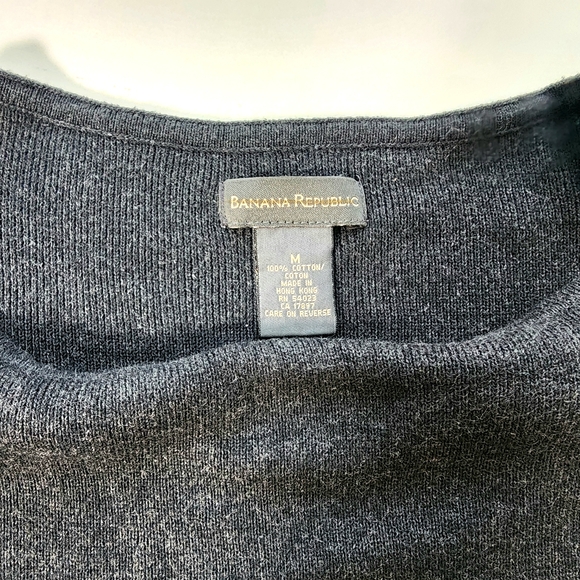 Banana Republic Womens Medium 3/4 Sleeve Scoop Neck 100% Cotton Sweater - Picture 2 of 6